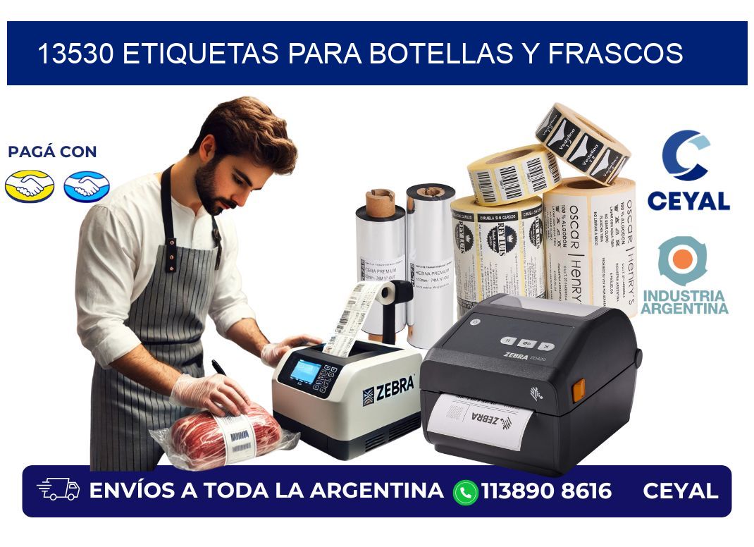 13530 Etiquetas para botellas y frascos