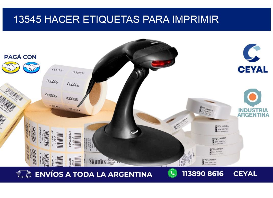 13545 Hacer etiquetas para imprimir