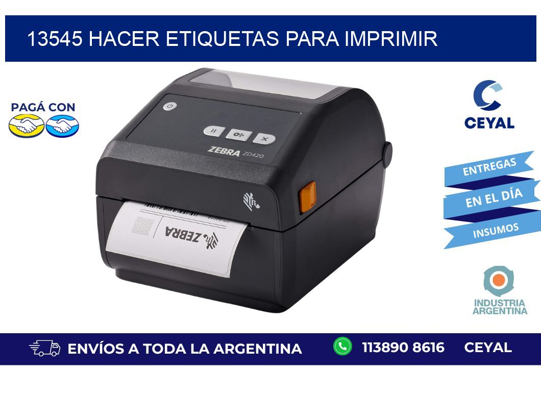 13545 Hacer etiquetas para imprimir