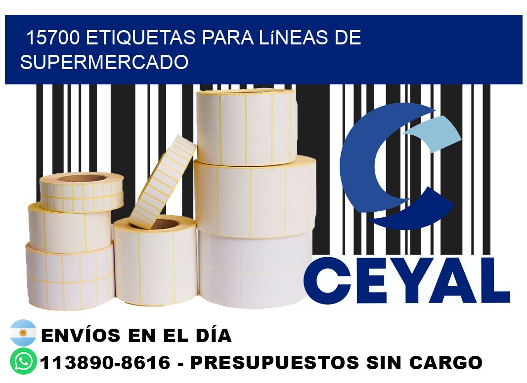 15700 Etiquetas para líneas de supermercado