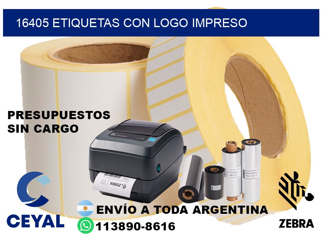 16405 Etiquetas con logo impreso