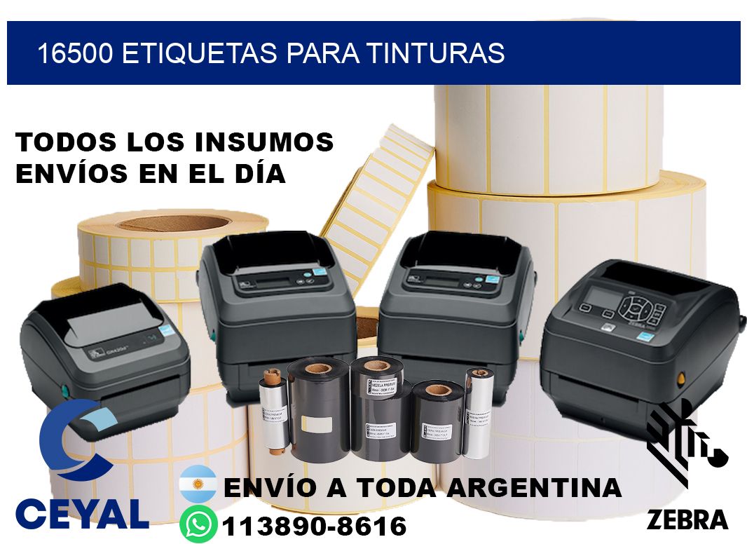 16500 Etiquetas para tinturas