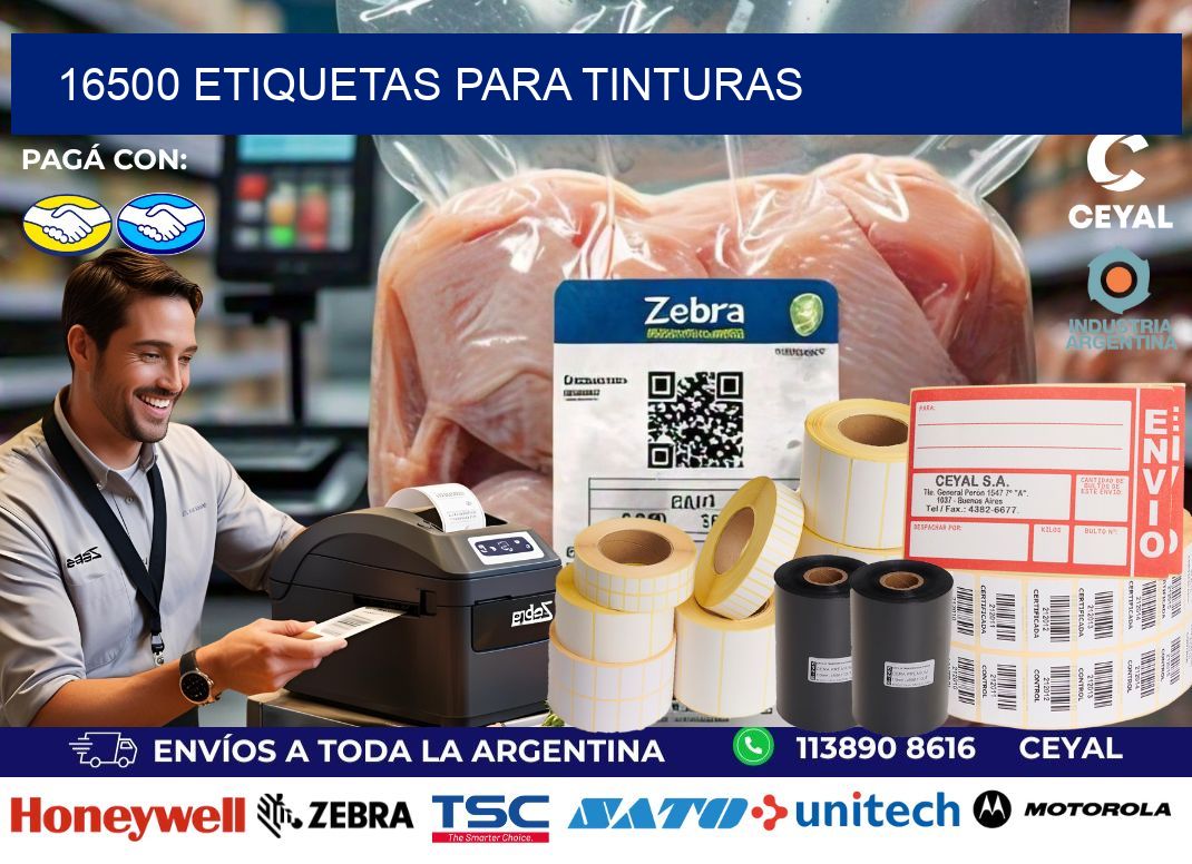 16500 Etiquetas para tinturas