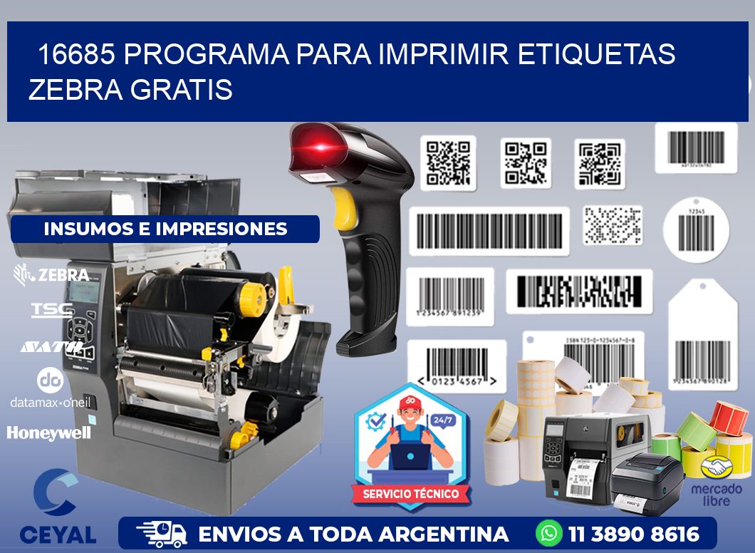 16685 Programa para imprimir etiquetas Zebra gratis