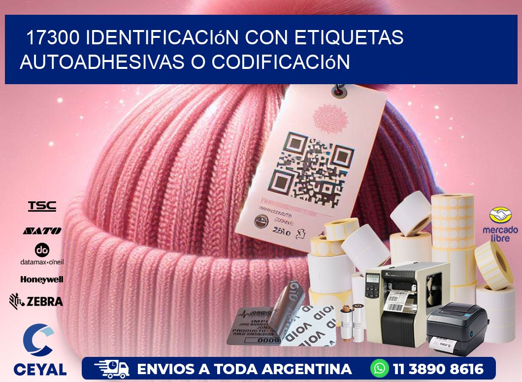17300 identificación con etiquetas autoadhesivas o codificación