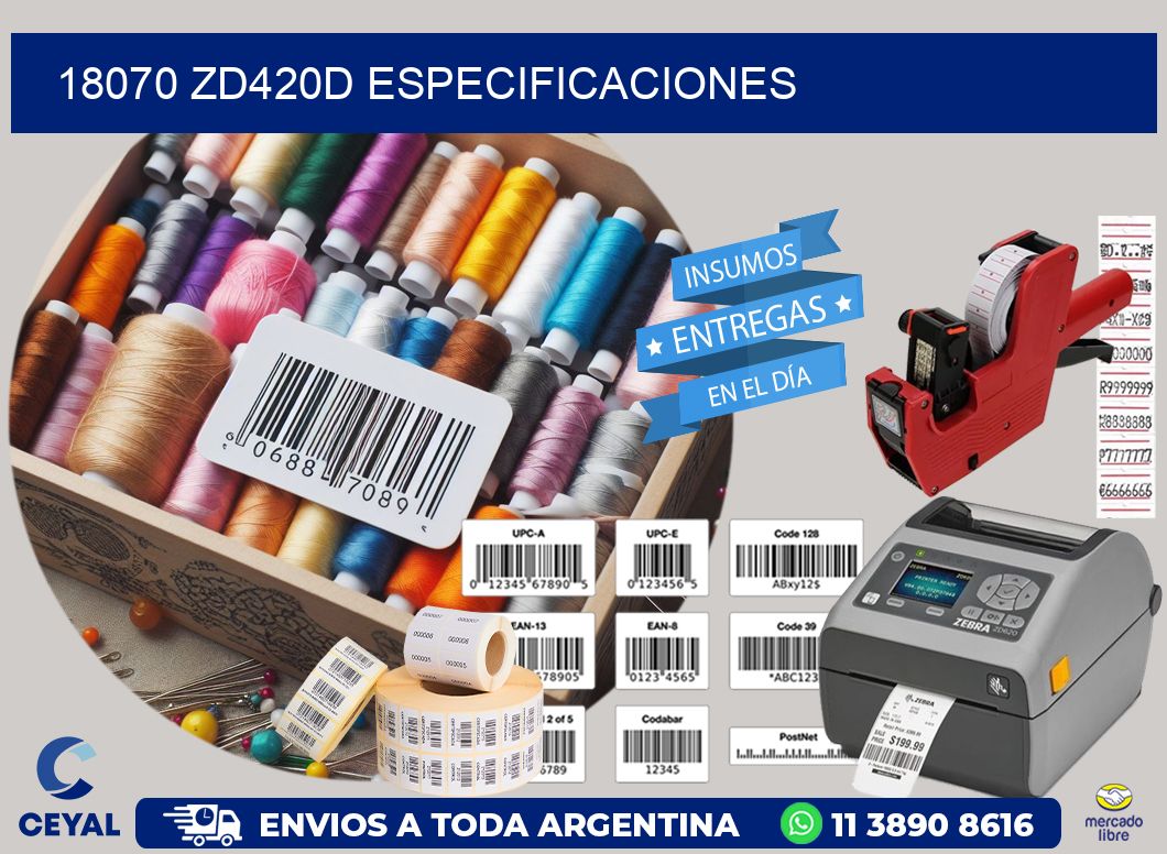 18070 ZD420d especificaciones