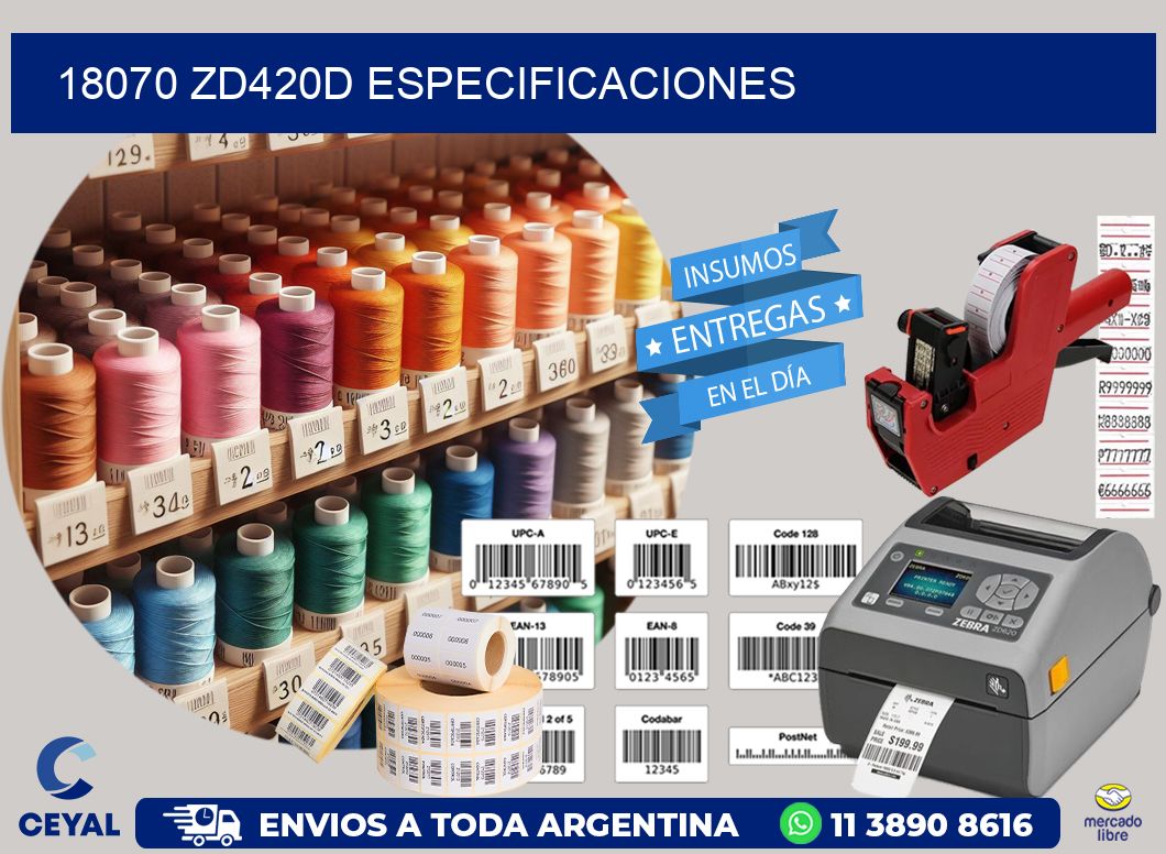 18070 ZD420d especificaciones