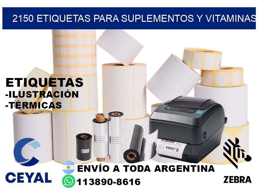 2150 Etiquetas para suplementos y vitaminas