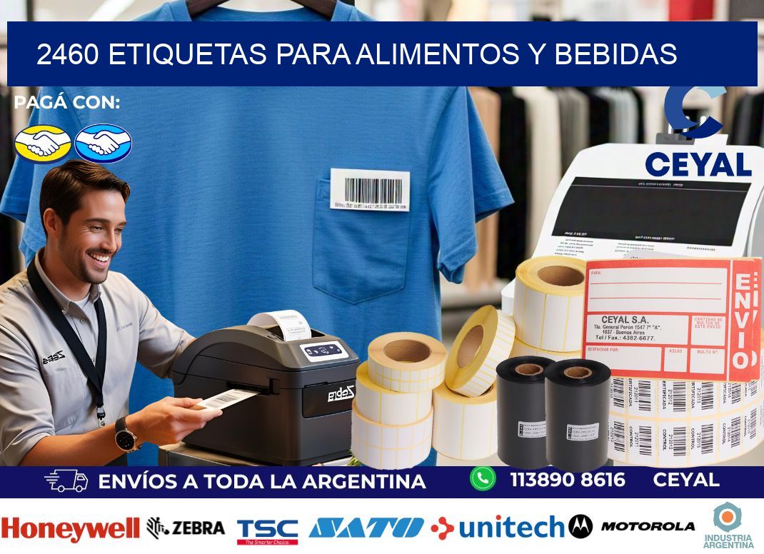 2460 Etiquetas para alimentos y bebidas