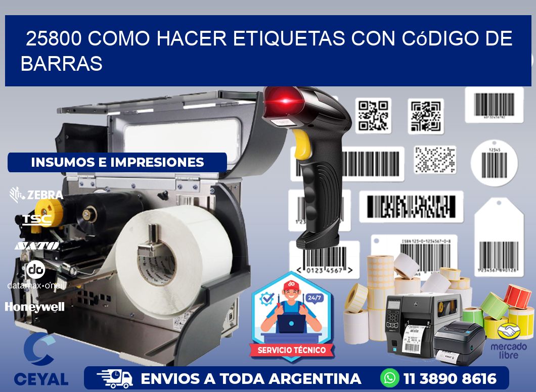 25800 Como hacer etiquetas con código de barras