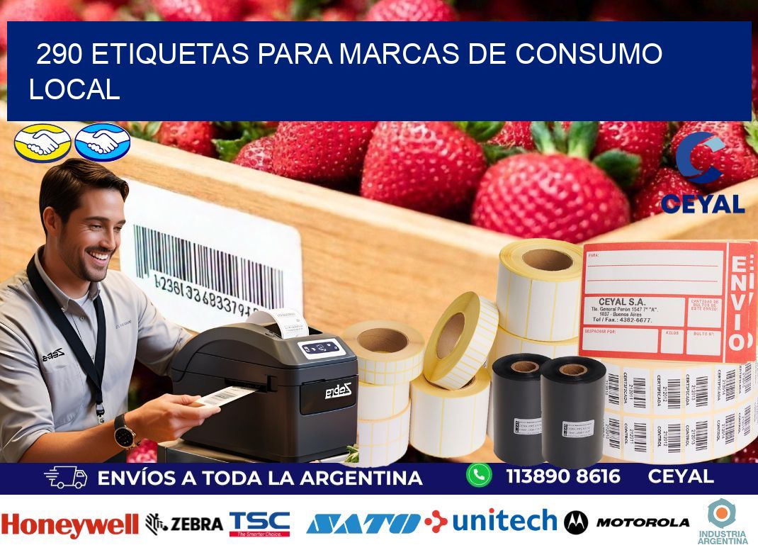 290 Etiquetas para marcas de consumo local