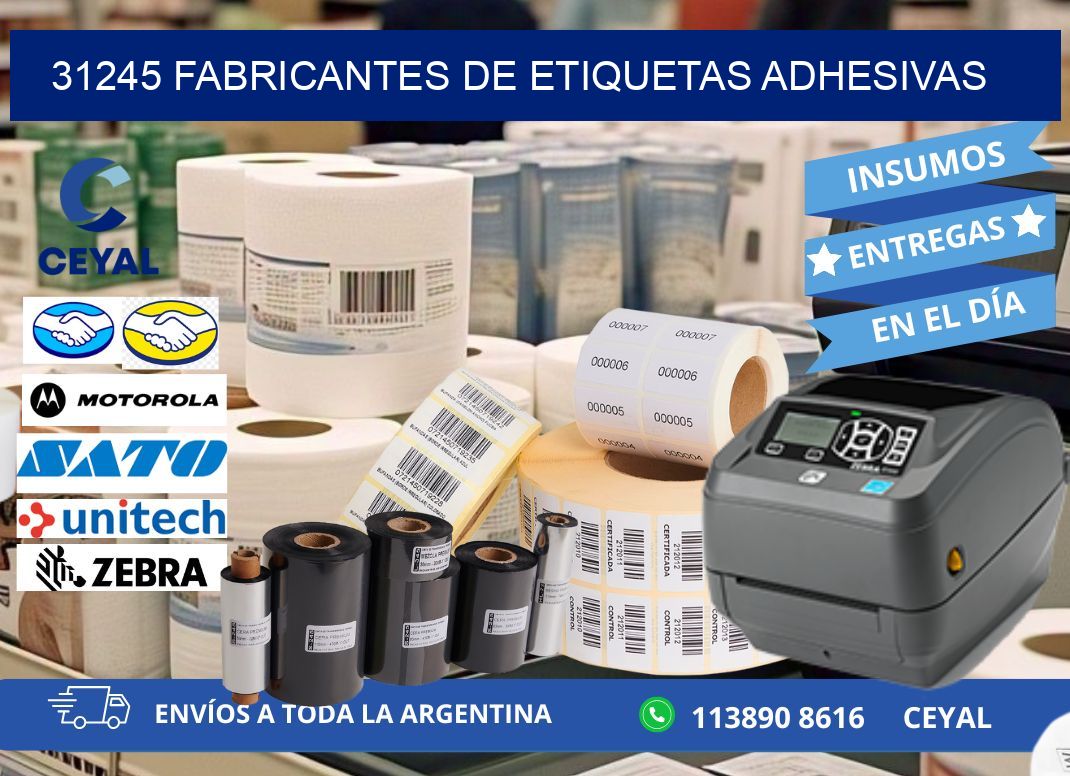 31245 Fabricantes de etiquetas adhesivas