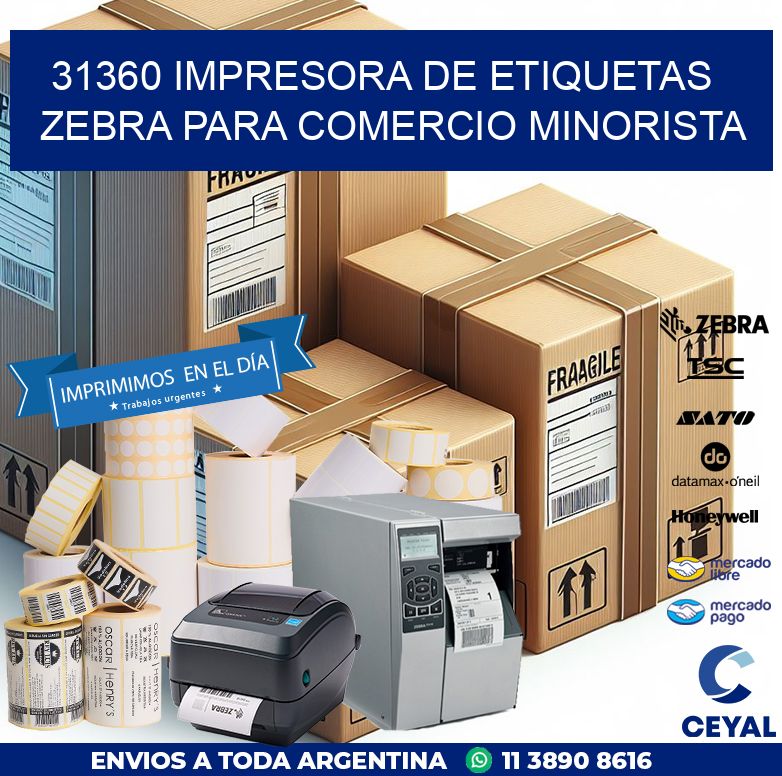 31360 impresora de etiquetas zebra para comercio minorista