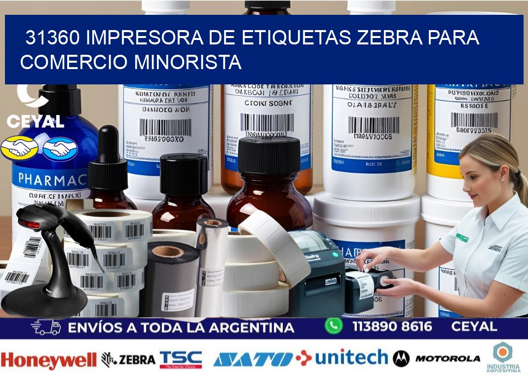 31360 impresora de etiquetas zebra para comercio minorista