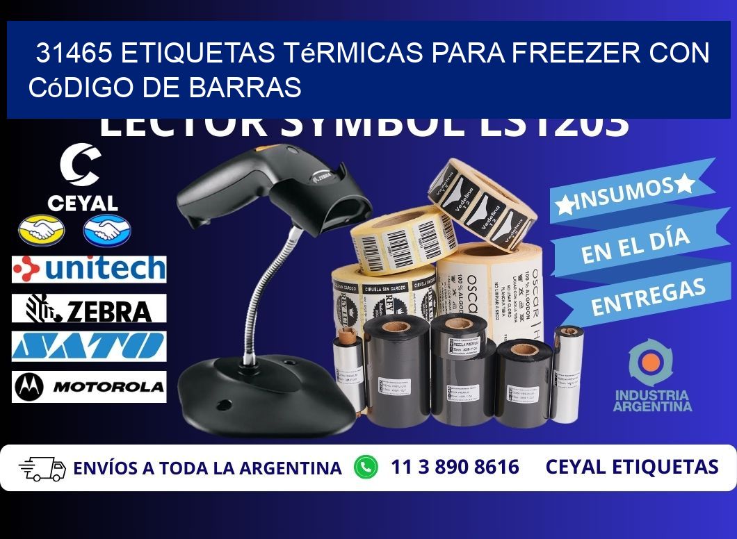 31465 etiquetas térmicas para freezer con código de barras