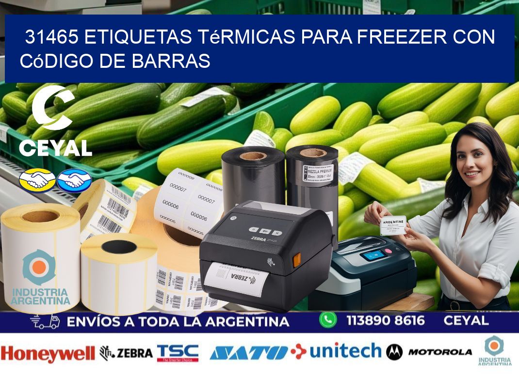 31465 etiquetas térmicas para freezer con código de barras