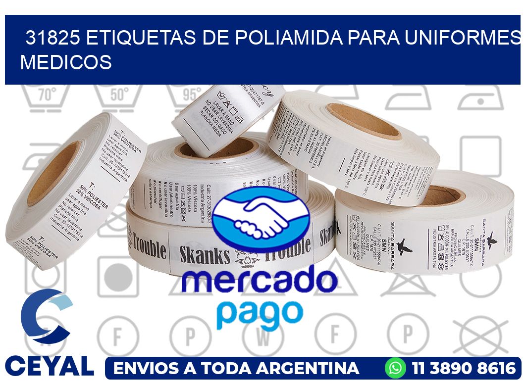 31825 Etiquetas de poliamida para uniformes medicos