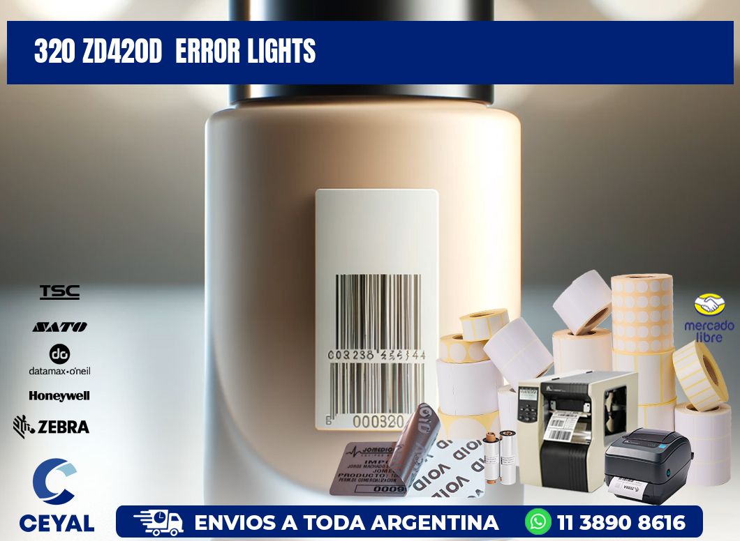 320 ZD420d error lights
