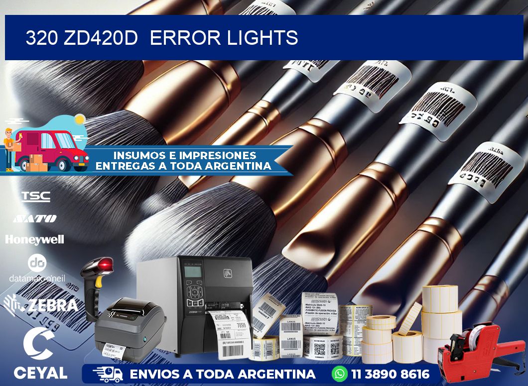 320 ZD420d  error lights