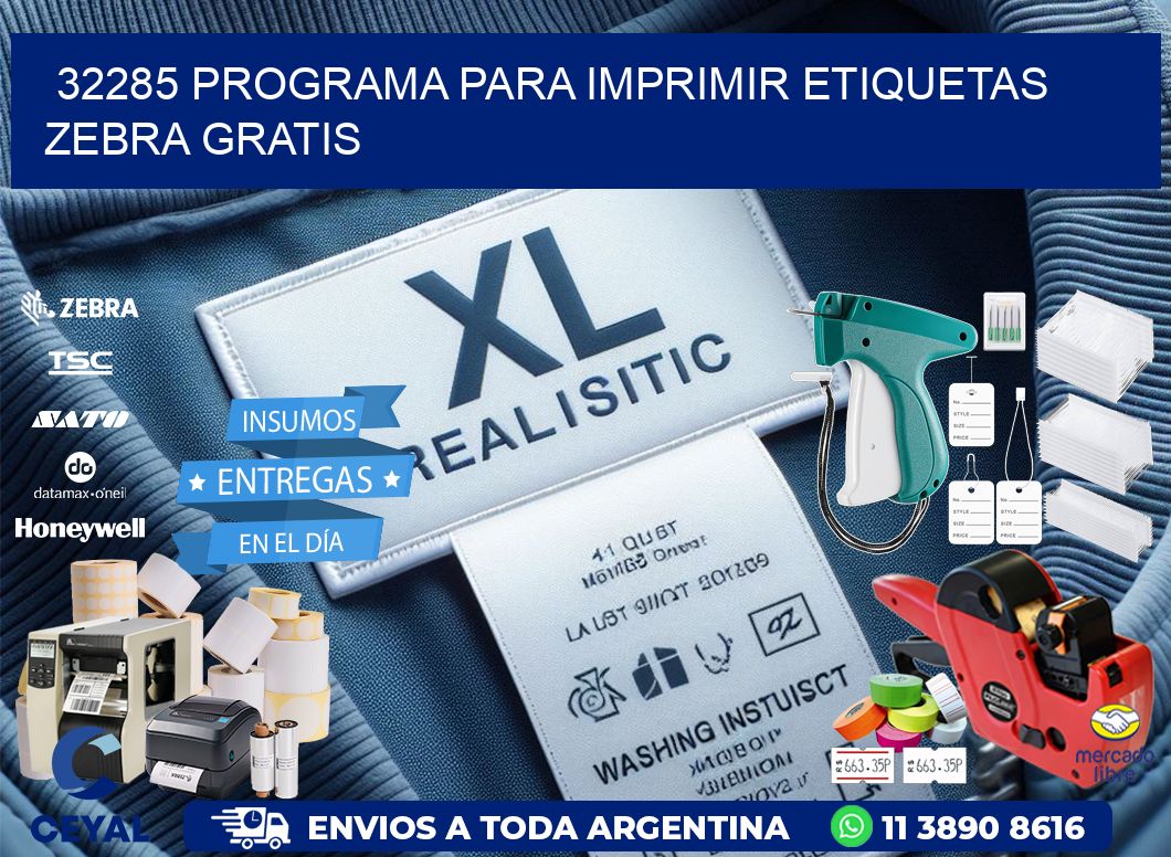 32285 Programa para imprimir etiquetas Zebra gratis