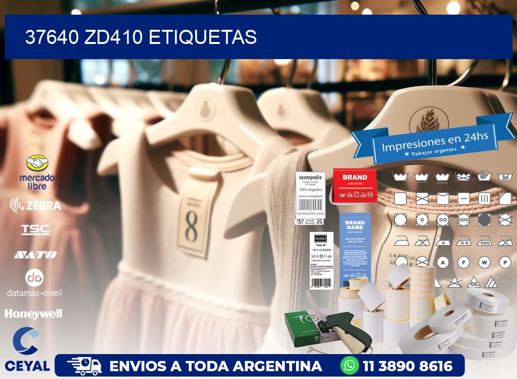 37640 ZD410 etiquetas