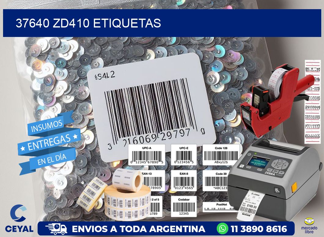 37640 ZD410 etiquetas