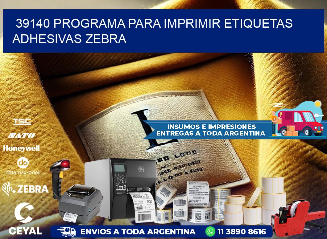 39140 Programa para imprimir etiquetas adhesivas zebra
