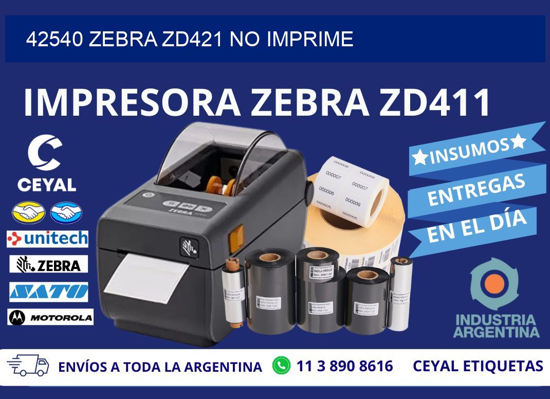 42540 Zebra ZD421 no imprime
