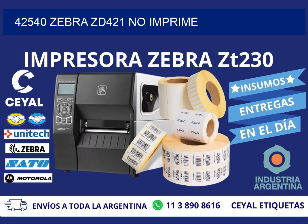 42540 Zebra ZD421 no imprime