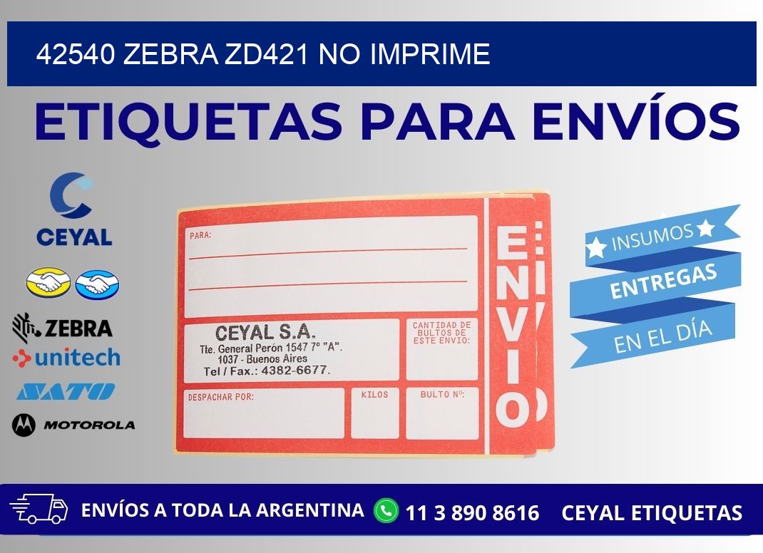 42540 Zebra ZD421 no imprime