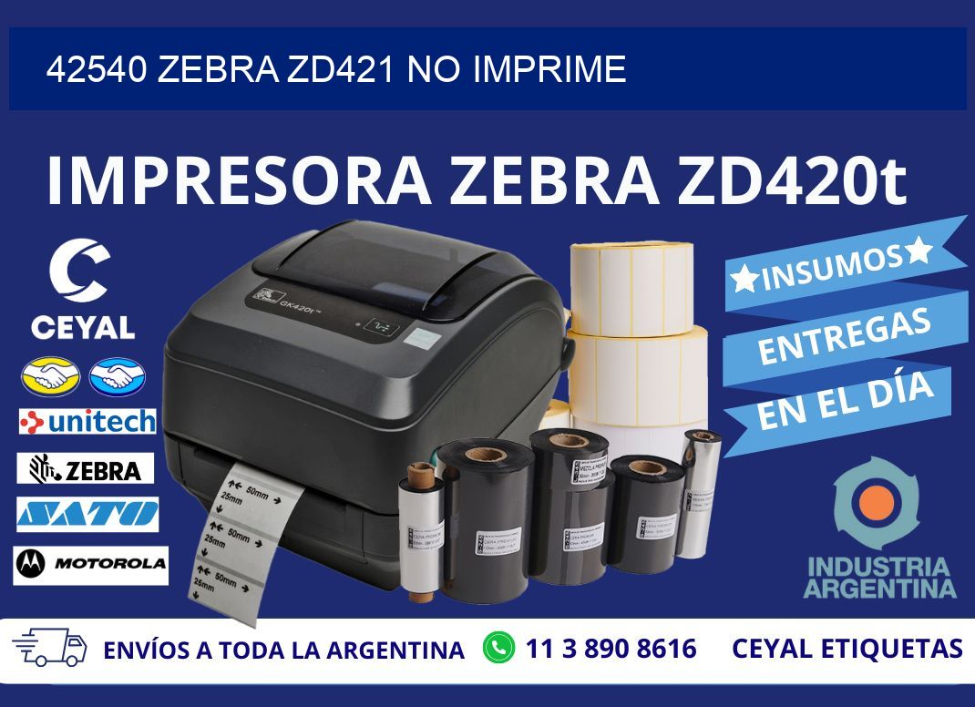 42540 Zebra ZD421 no imprime