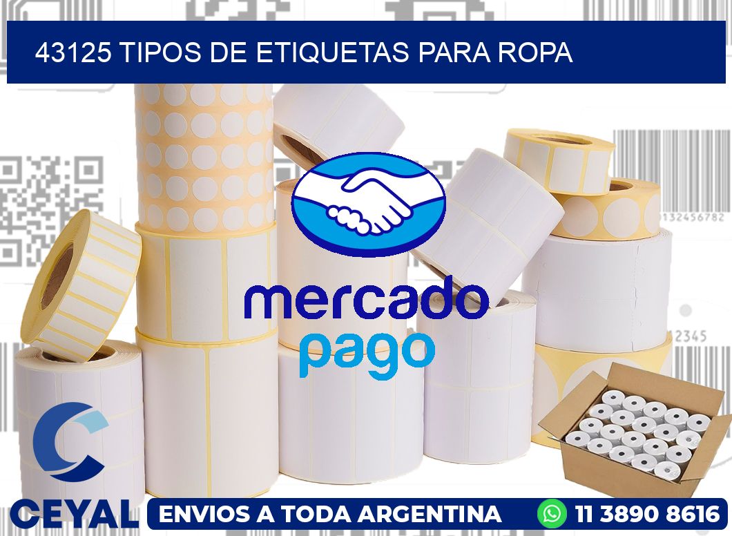 43125 tipos de etiquetas para ropa