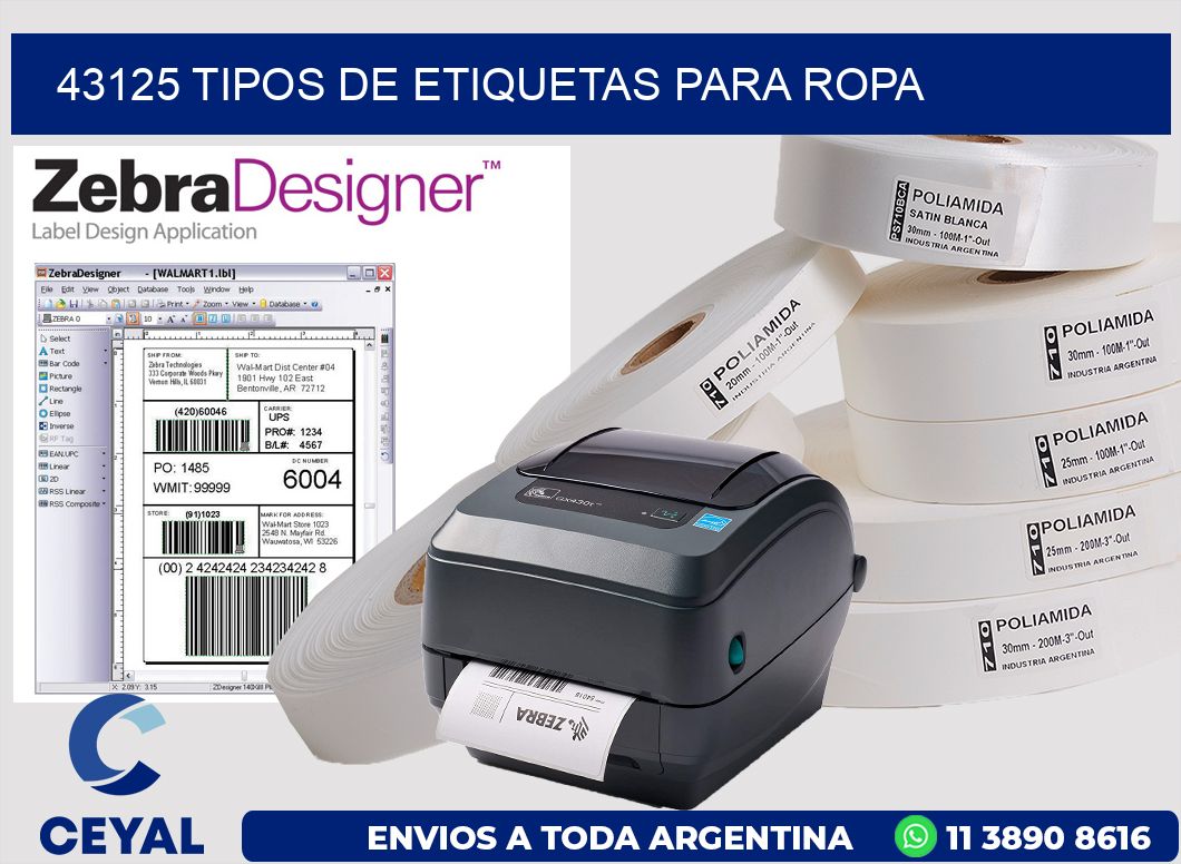 43125 tipos de etiquetas para ropa