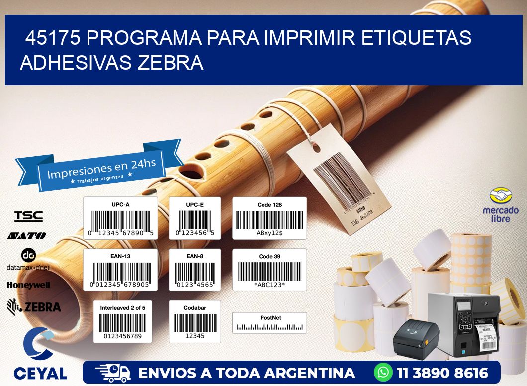 45175 Programa para imprimir etiquetas adhesivas zebra