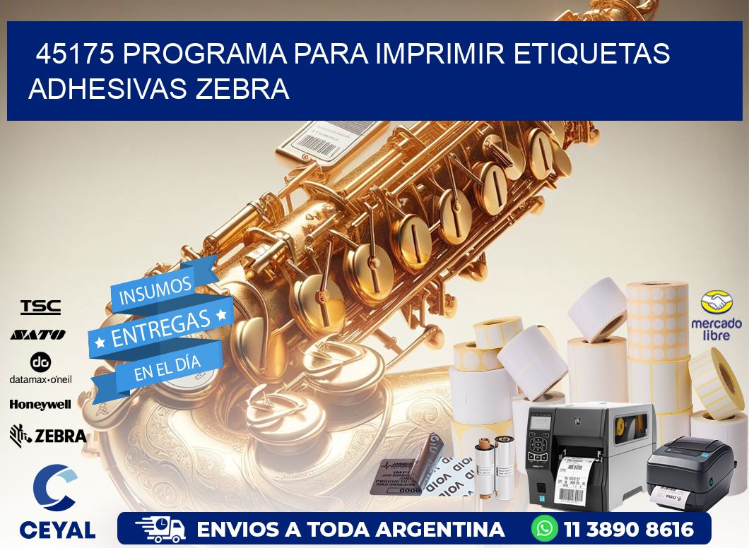 45175 Programa para imprimir etiquetas adhesivas zebra
