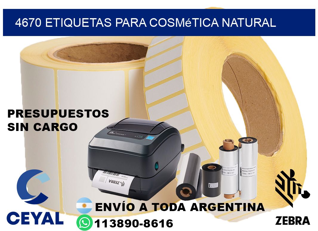 4670 Etiquetas para cosmética natural
