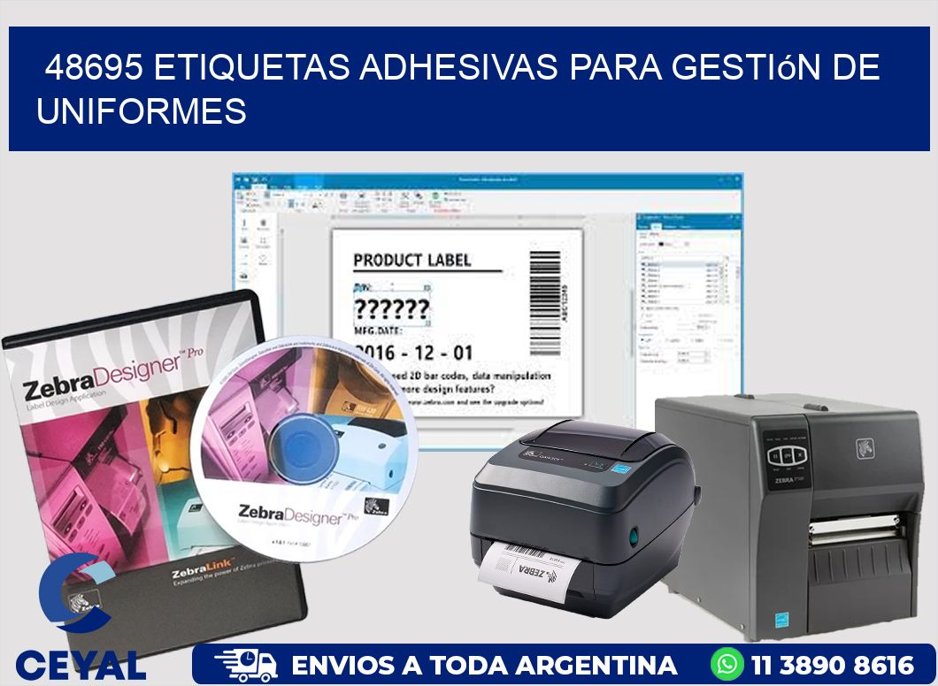 48695 Etiquetas adhesivas para gestión de uniformes