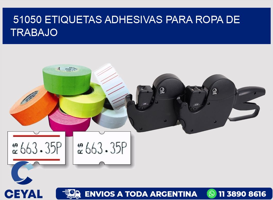51050 Etiquetas adhesivas para ropa de trabajo