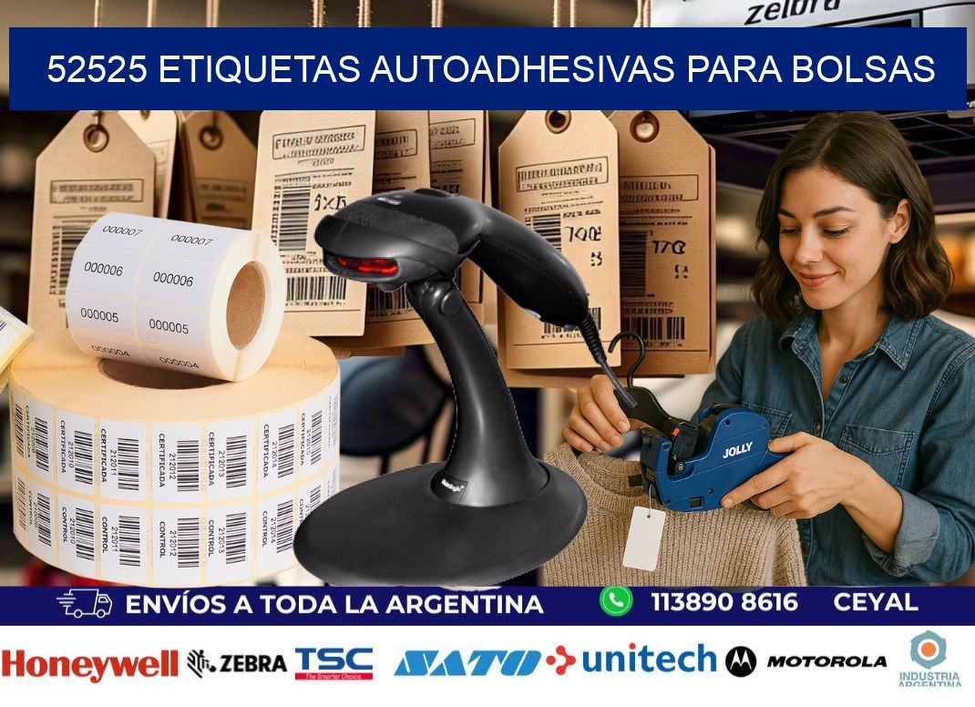 52525 etiquetas autoadhesivas para bolsas