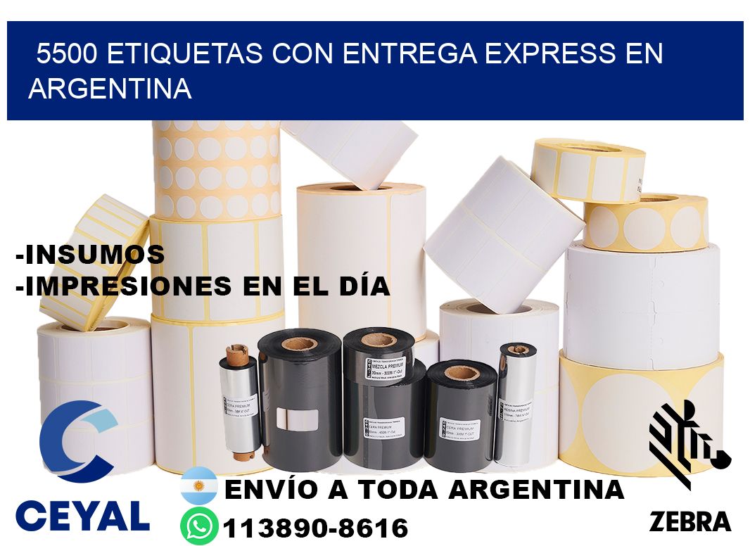 5500 Etiquetas con entrega express en Argentina