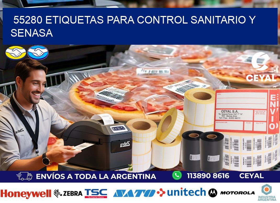 55280 etiquetas para control sanitario y SENASA