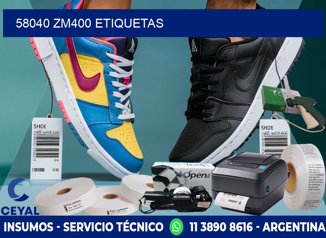 58040 ZM400 etiquetas