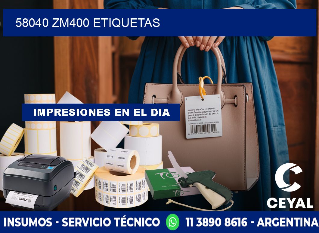 58040 ZM400 etiquetas