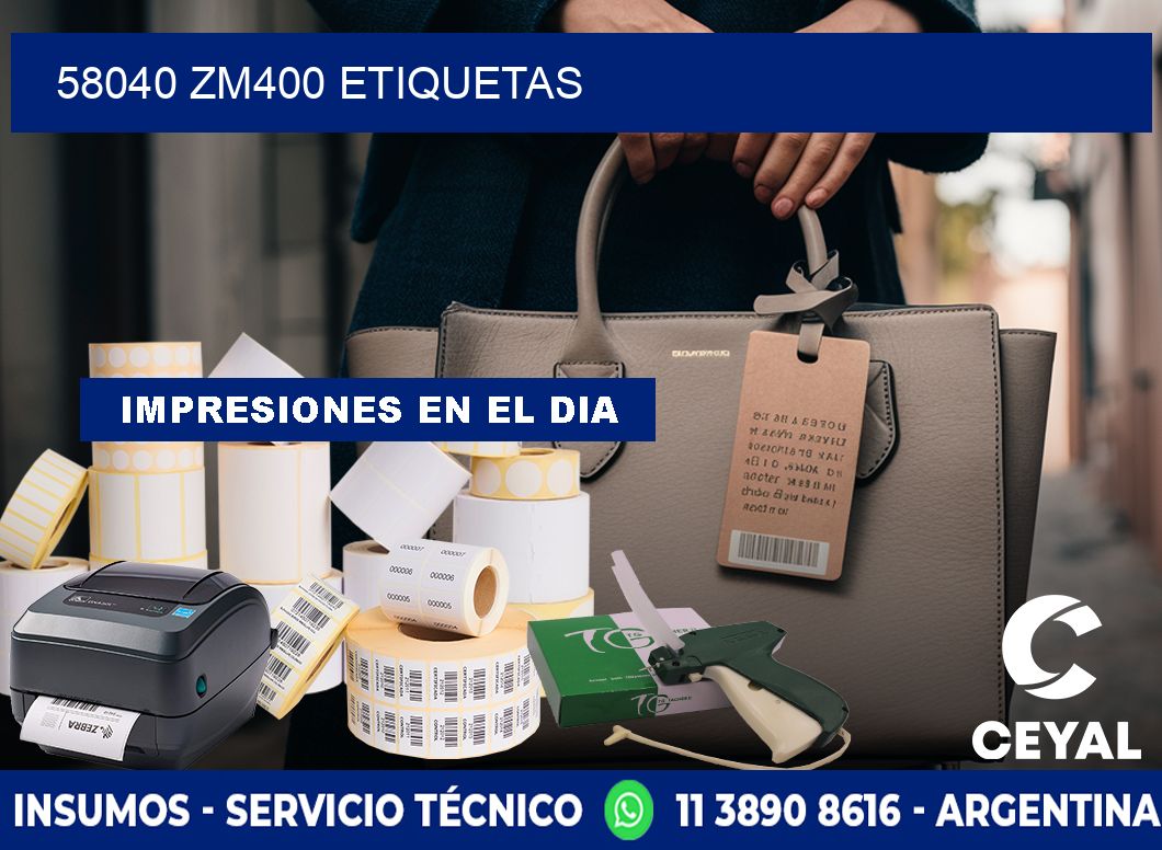 58040 ZM400 etiquetas