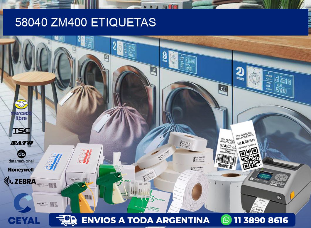 58040 ZM400 etiquetas