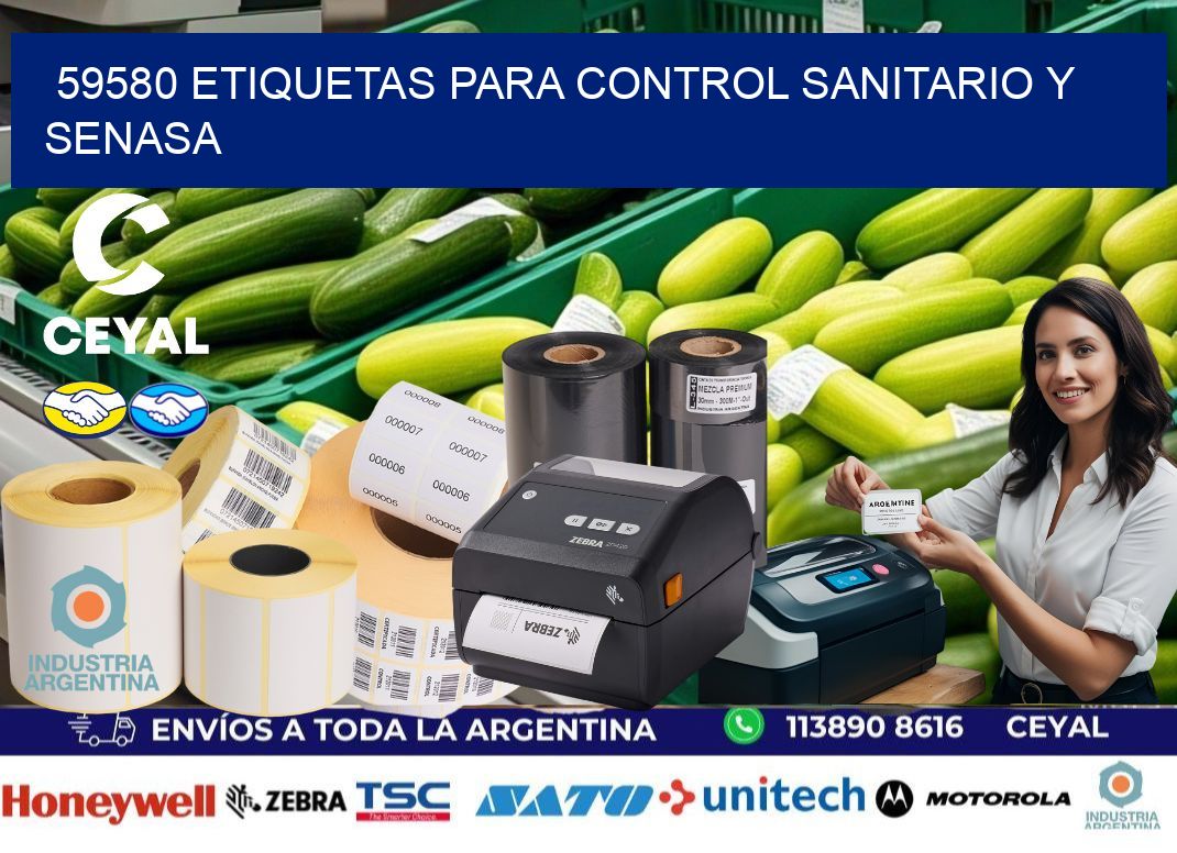 59580 etiquetas para control sanitario y SENASA