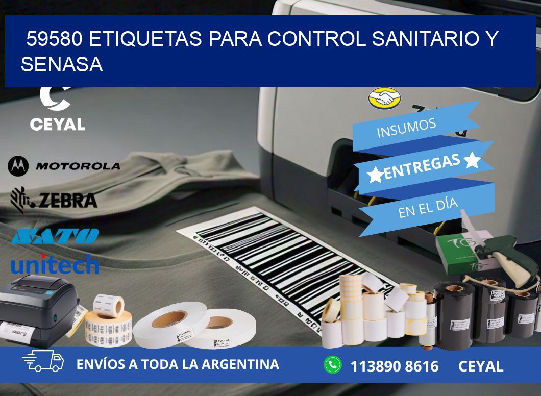 59580 etiquetas para control sanitario y SENASA