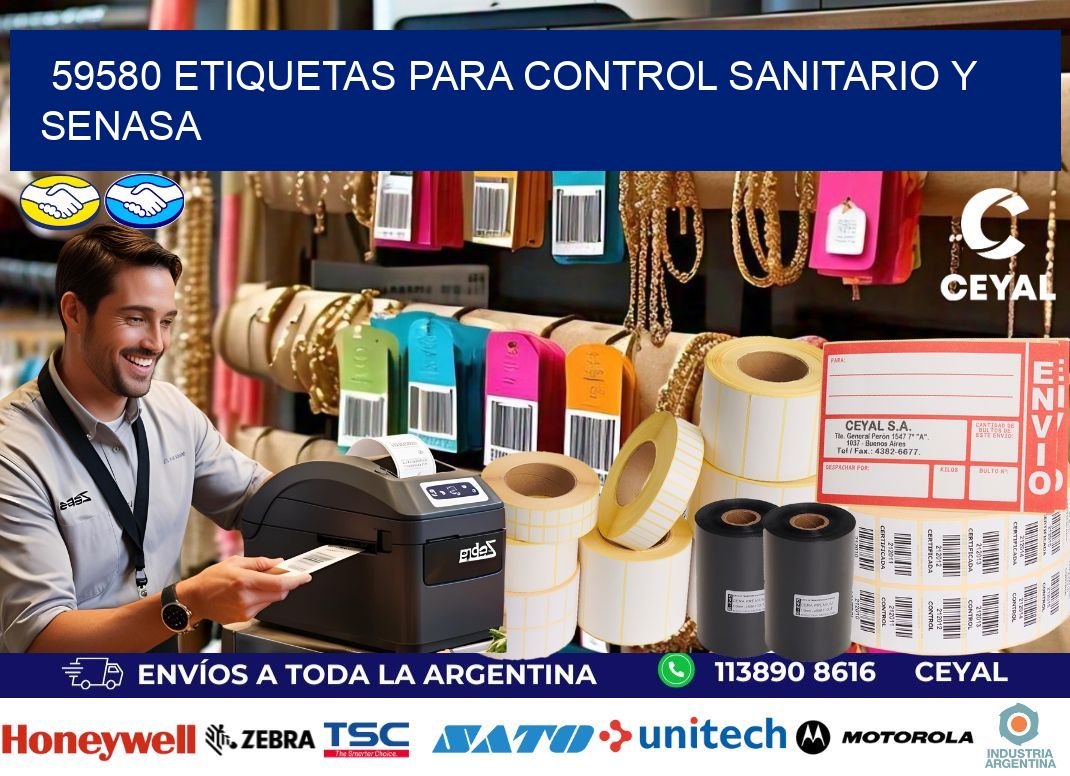59580 etiquetas para control sanitario y SENASA