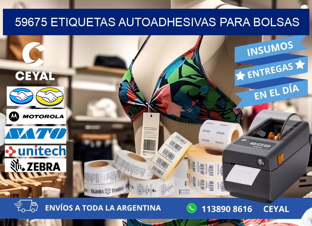59675 etiquetas autoadhesivas para bolsas