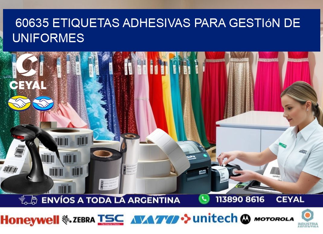 60635 Etiquetas adhesivas para gestión de uniformes